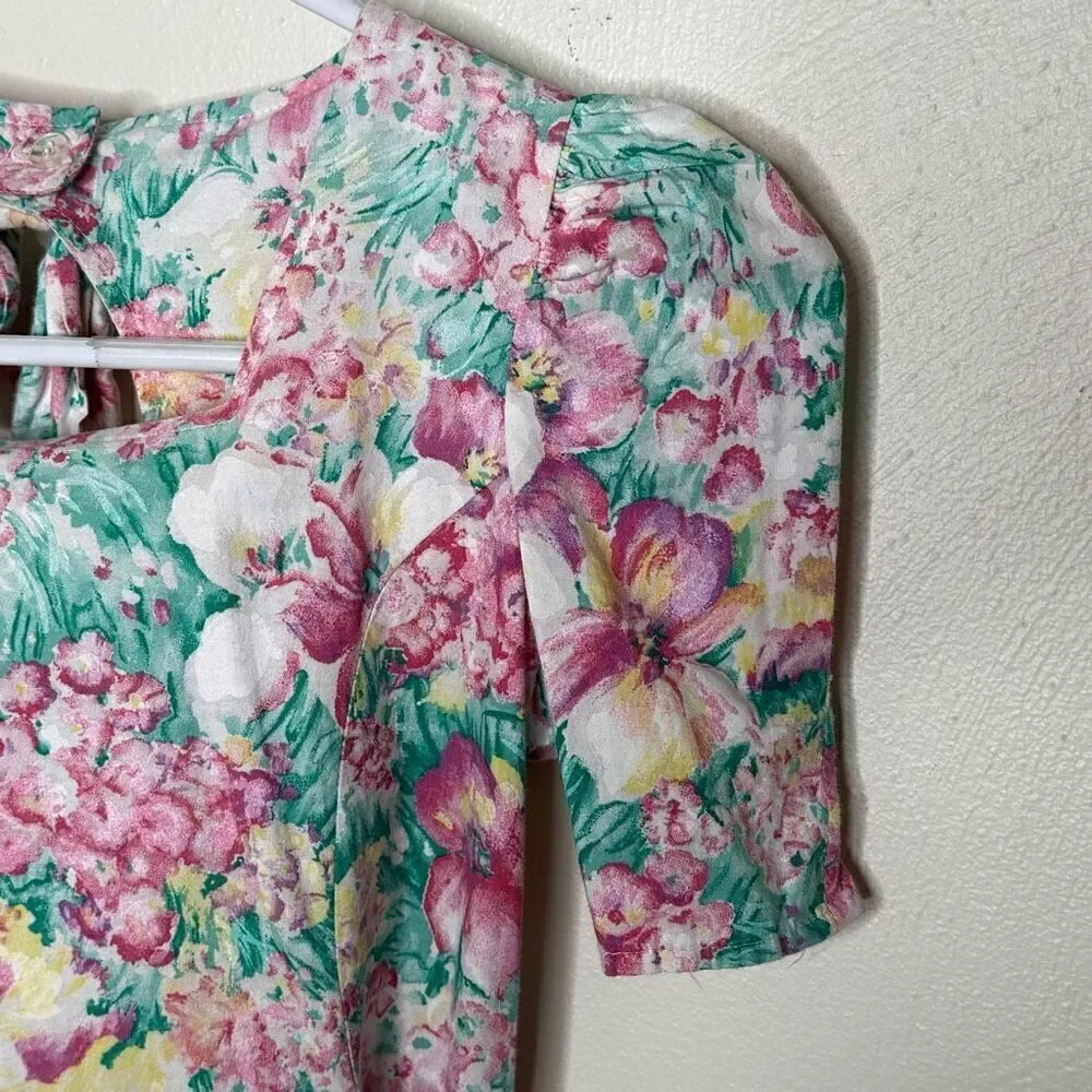Racing Ribbons Vintage Floral Dress - Kids US 10